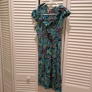 Lilly Pulitzer ruffle neck dress